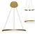 Lustre Pendente Moderno 60cm Anel LED 30W Dourado 3000K Bivolt - Imagem 1