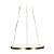 Lustre Pendente Moderno 60cm Anel LED 30W Dourado 3000K Bivolt - Imagem 3
