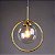 Lustre Pendente Jabuticaba Aro Globo Dourado 25cm E14 Bivolt TY6910 - Imagem 2