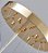 Lustre Pendente 3 Anéis LED 60W Dourado Duplo 3000K Bivolt - Imagem 5