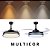 Lustre Ventilador de Teto Duplo Preto LED Multicor Controle Remoto Bivolt - Imagem 3