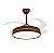Lustre Ventilador de Teto Basic Imbuia LED Multicor Controle Remoto Bivolt - Imagem 1