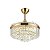 Lustre Ventilador de Teto Cristal LED Multicor Controle Remoto Bivolt - Imagem 6