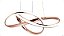 Lustre Pendente Moderno Infinity LED 45W Rose Multicor Bivolt - Imagem 5