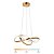 Lustre Pendente Moderno Infinity LED 45W Dourado Multicor Bivolt - Imagem 1