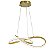 Lustre Pendente Moderno Infinity Cristal LED 36W Dourado Multicor Bivolt - Imagem 2