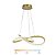 Lustre Pendente Moderno Infinity Cristal LED 36W Dourado Multicor Bivolt - Imagem 1