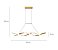 Lustre Pendente Moderno LED 30W Onda Dupla Dourado Multicor Bivolt - Imagem 4