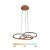 Lustre Pendente Moderno LED 45W 3 Anéis Dourado Multicor Bivolt - Imagem 1