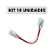 KIT 10 Conector Emenda FIta LED 10mm Rabicho Duplo 12V 24V 110V 220V - Imagem 1