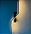Arandela LED 12W 60cm Raio Preto 3000K Bivolt - Imagem 2