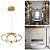 Lustre Pendente Moderno Oval LED 36W Dourado Multicor Bivolt - Imagem 2