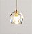 Lustre Pendente LED 3W Cúpula Vidro Dourado Multicor Bivolt - Imagem 5