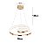 Lustre Pendente LED 40W Lupi Infinity Cristal Dourado 4000K Bivolt - Imagem 3