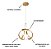Lustre Pendente LED 35W Mini Curvas Dourado Multicor Bivolt - Imagem 3