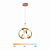 Lustre Pendente LED 35W Mini Curvas Dourado Multicor Bivolt - Imagem 1