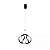 Lustre Pendente LED 39W Mini Curvas Preto 3000K Bivolt - Imagem 1