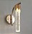 Arandela LED 5W Tubo Chuva Cristal Dourado 3000K Bivolt - Imagem 2