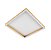 Lustre Plafon LED 28W Sobrepor 40x40 Dourado 3000K Bivolt - Imagem 1