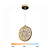 Lustre Pendente LED 5W Disco Bolacha Dourado Multicor Bivolt - Imagem 1