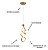 Lustre Pendente LED 20W 37cm Moderno Espiral Dourado 4000K Bivolt - Imagem 4