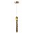 Lustre Pendente LED 7W Tubo Cristal Dourado Chuva Multicor Bivolt - Imagem 6