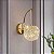 Arandela Globo Lichia Vidro G9 13cm Parede Dourado Bivolt - Imagem 2