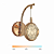 Arandela LED Parede 7W Saturno Globo Bolha Dourado 3000K Bivolt - Imagem 1