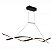 Lustre Pendente Moderno LED 30W Onda Dupla Preto Multicor Bivolt - Imagem 4