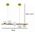 Lustre Pendente Jabuticaba 5 Globos Vidro Espiral Molecular Dourado Bivolt - Imagem 5