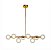 Lustre Pendente Jabuticaba 8 Globos Vidro Molecular Dourado G9 Bivolt - Imagem 1