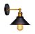 Arandela Parede Teto Retrô Chapéu E27 22cm Articulado Preto Dourado Bivolt - Imagem 1
