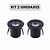KIT 2 Mini Spot LED 1W Móvel Redondo Direcionável Preto 3000K Bivolt - Imagem 1