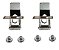 KIT Presilha Mola Pressão Painel LED Embutir Aço - Imagem 3