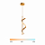 Lustre Pendente LED 15W Espiral Moderno Dourado Multicor Bivolt - Imagem 1