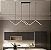 Lustre Pendente LED 23W Zig Zag 90cm Preto 3000K Bivolt - Imagem 5