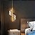 Lustre Pendente LED 5W Espiral Dourado Acrílico Multicor Bivolt - Imagem 8
