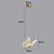 Lustre Pendente LED 5W Borboleta Mini Dourado Acrílico Multicor Bivolt - Imagem 4