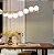 Lustre Pendente Jabuticaba 9 Globos Vidro Espiral 100cm Dourado Bivolt - Imagem 5