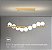 Lustre Pendente Jabuticaba 9 Globos Vidro Espiral 100cm Dourado Bivolt - Imagem 3