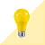 Lâmpada LED 7W Bulbo Color A60 Amarelo E27 Bivolt - Imagem 3