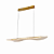 Lustre Pendente LED 30W Curva Acrílico 100cm Dourado 3000K Bivolt - Imagem 3
