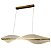 Lustre Pendente LED 30W Acrílico Distorcido 100cm Dourado 3000K Bivolt - Imagem 5