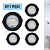 KIT 5 Spot 7W LED COB SMD Preto Redondo Branco Frio 6500K Bivolt - Imagem 1