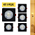 KIT 5 Spot 7W LED COB SMD Preto Quadrado Branco Quente 3000K Bivolt - Imagem 1