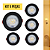 KIT 5 Spot 7W LED COB SMD Preto Redondo Branco Quente 3000K Bivolt - Imagem 1