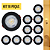 KIT 10 Spot 7W LED COB SMD Preto Redondo Branco Quente 3000K Bivolt - Imagem 1