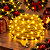 KIT 60 Metros Pisca LED Natal Fixo Amarelo IP44 Fio Amarelo 220V - Imagem 3