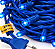 KIT 60 Metros Pisca LED Natal Fixo Azul IP44 Fio Azul 220V - Imagem 5