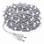KIT 60 Metros Pisca LED Natal Fixo Branco Frio IP44 Transparente 220V - Imagem 1